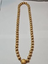 Vintage 1970s Monet Knotted Gold Tone 24&#39;&#39; Necklace - £26.04 GBP