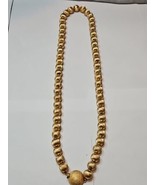 Vintage 1970s Monet Knotted Gold Tone 24&#39;&#39; Necklace - £26.04 GBP