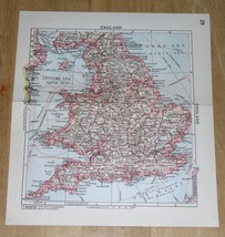 1938 Original Vintage Map Of England Wales London / United Kingdom Ireland - £13.44 GBP