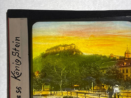 Antique Color Glass Magic Lantern Slide “Fortress Konigstein” - £14.63 GBP