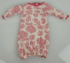 KicKee Pants Kicky Preemie Baby Girl Gown Pink White Coral Soft Tiny Paj... - £15.81 GBP