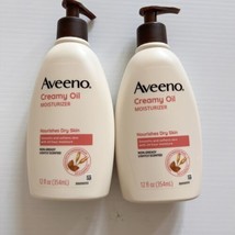 2x Aveeno Creamy Moisturizing Body Oil for Dry Skin Non Greasy 12 Fl Oz ... - $39.55