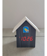 Birdhouse  Design Digital Clock  Alarm Plug in & Adapter Battery Back Up Brown - $470.43 MXN