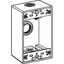 Orbit 1B50-3 1-Gang Weatherproof Box three 0.5 Inch Hubs 2 Inch Deep - Gray - $5.31 CAD