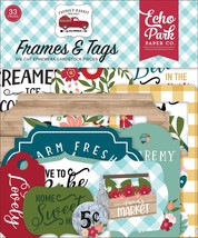 Echo Park Cardstock Ephemera 3 Frames &amp; Tags, Farmer&#39;s Market - $12.59