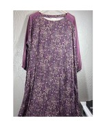J. Jill Pure Jill Maison Paisley Purple Floral Maxi Viscose Dress Womens... - $44.95