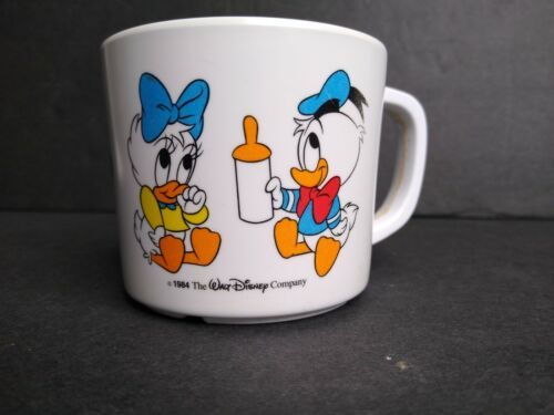 Disney Mug Baby Mickey Minnie Donald Daisy 1984 Selandia Designs Plastic Cup Vtg - $7.91