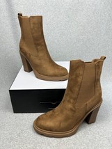 90s Nine West Chelsea Chucky Platform Heel Booties Womens 9.5 Faux Suede... - $74.88