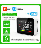 Tuya Carbon Dioxide Detector Air Monitor LED Digital Temperature Humidit... - $45.54