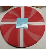 Kohl&#39;s St Nicholas Square Holiday Cheer Placemats 15 in Diameter Pepperm... - £10.16 GBP
