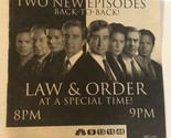 Law And Order Tv Series Print Ad Vintage Sam Waterston Jerry Orbach TPA2 - $5.93