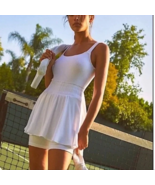 Free People White Good Karma Dress Set Built in Shorts A Line Skirt UPF ... - €38,74 EUR