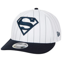 Superman Logo Pinstripe Low Profile New Era 9Fifty Adjustable Hat Multi-color - £37.54 GBP