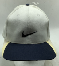 Nike Swoosh Cotton Snapback Hat Cap One Size Vintage Adult Size White NE... - $27.84