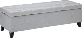 Christopher Knight Home Ottilie Fabric Storage Ottoman, Light Grey - £145.71 GBP