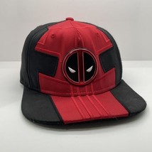 Licensed Marvel Deadpool Hat Adjustable Snapback Bioworld Black Red Offi... - $11.87