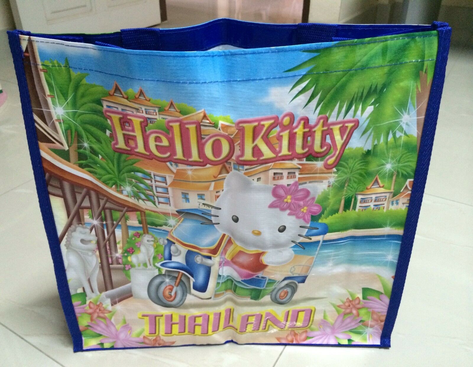 Primary image for Sanrio Hello Kitty  in Thailand shopping tote bag .. Limited NEW