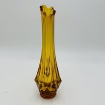 Kanawha Vase Amber Glass Vintage Home Decor 11in Tall Large Bud - £39.88 GBP