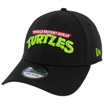 Teenage Mutant Ninja Turtles Logo 39Thirty Fitted Hat Black - £35.24 GBP