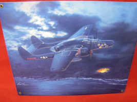 Lady In The Dark by Mark Karvon Enamel Sign P-61 Black Widow Aviation Ar... - £30.96 GBP