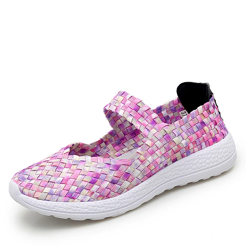 Womens Shoes Summer Sneakers  Casual Flats Female Woven Shoes Slip On Ladies Loa - £122.89 GBP