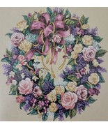 Floral Wreath Embroidery Kit Dimensions Gold Roses Lena Liu 3837 Blue Pi... - £37.70 GBP