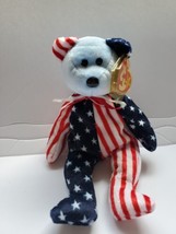 Ty B EAN Ie Baby Spangle The Bear  Retired Blue Face, Great Shape - £8.52 GBP
