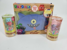 Ugly Dolls Kid Safe Comfy Headphones Blue Super Lucky Bat &amp; Mermaid Maiden Tray  - £12.22 GBP