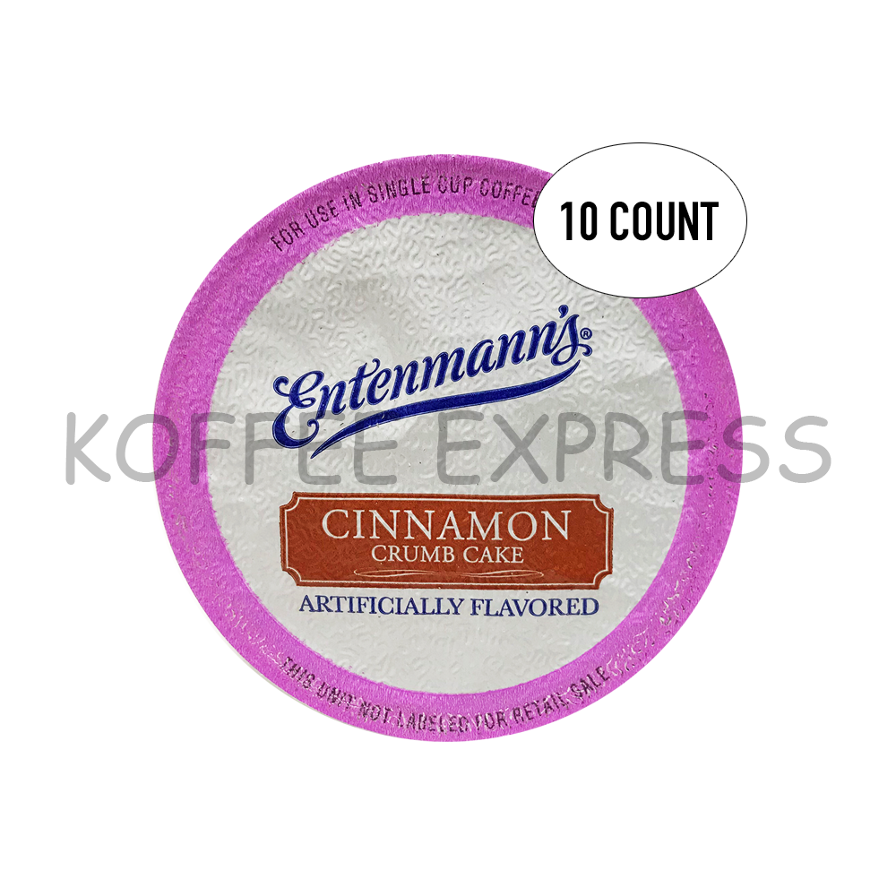 ENTENMANN&#39;S COFFEE K CUPS FOR KEURIG CINNAMON CRUMB CAKE 10 CT - $13.44