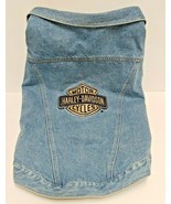 Harley Davidson Denim Dog Vest Large Riding In Style - £28.66 GBP