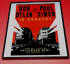 Bob Dylan Paul Simon Concert Poster Hollywood Bowl Vintage 1999 - £393.82 GBP