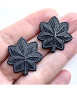 US Army Lieutenant Colonel Subdued Dark Metal Leaf Pin Set Of 2 D-22 - £15.60 GBP