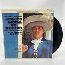 Great Songs of Adolfo Garza De Mexico Mariachi Oro y Plata Jose Chavez LP - $33.12