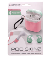 Pod Skinz Protective Silicone Kit for Apple Airpods Pink And Green NEW S... - £9.37 GBP