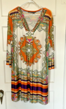 Pyramid Collection Colorful Bohemian Dress Size 1X - $25.10