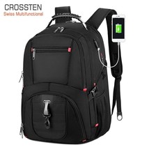 Swiss-Multifunctional 17&quot; Waterproof Laptop Backpack Men USB Charging Travel bag - £76.53 GBP