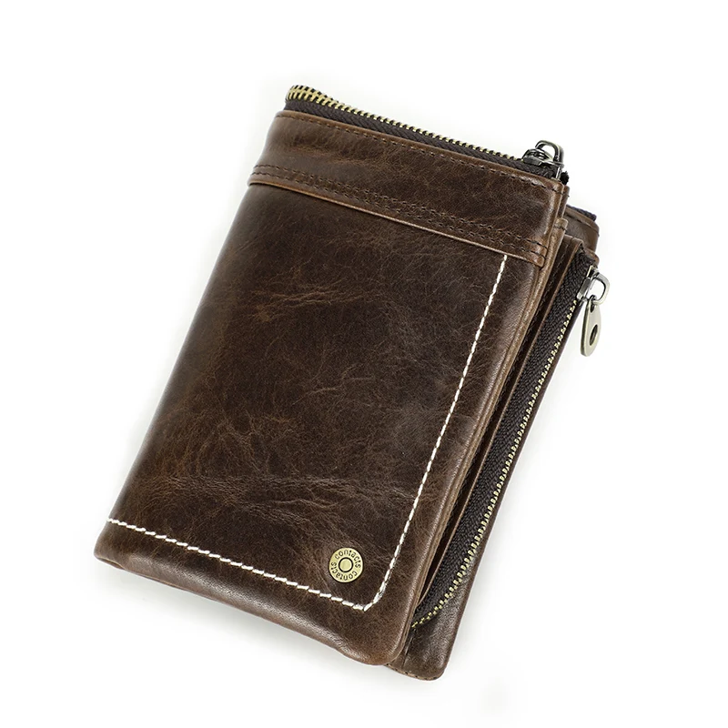 Genuine Leather Bifold Wallet Men RFID Card Holder with Anti-lost Airtag Design  - £90.88 GBP