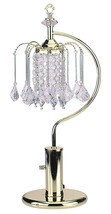 Polished Gold finish Table Lamp w/Acrylic Faux Crystal Shade 27in H - ORE 715G - £37.18 GBP