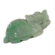 Free shipping - perfect  fashion Natural Green Dragon Turtle  jadeite jade charm - $25.99