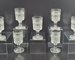 11 Anchor Hocking Wexford Wine Glasses Set Vintage Clear Cut Etched Stem... - £77.18 GBP
