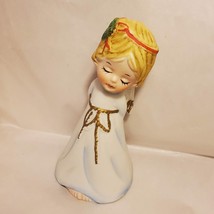 Vintage Jasco Porcelain Angel Bell, Christmas Figure, Merri Bells, 1978 Bisque image 2