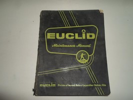 Euclid Tdt Models 1 Thru 30 15.5 Yd Scraper Maintenance Manual Water Damaged Oem - £62.61 GBP