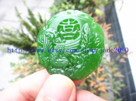 Free Shipping - Hand carved green jadeite jade  Hand- carved  Natural gr... - £20.72 GBP