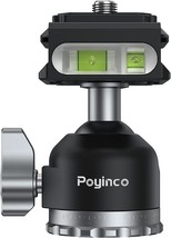 Poyinco Tripod Mini Ball Head 360 Degree Rotating Panoramic Ballhead With 1/4&quot; - £34.35 GBP