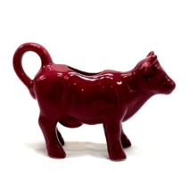 Food Network Maroon Cow Creamer Milk Gravy Ceramic Stoneware - £12.31 GBP