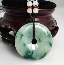 Free Shipping - Amulet auspicious 100%  Natural green jade jadeite Luck ... - $30.00