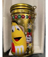 2014 Peanut M&amp;M Christmas Canister Tin (EMPTY) *Pre-Owned/Dented* BT - $247.32 MXN