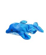 Dream Dophlin Hand Puppet 12&quot; Plush Blue &amp; White Stuffed Animal Toy - $11.12
