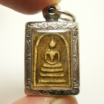 Small Phra Somdej Rakang Bless 1962 Back Ajan Toh Teach King RAMA5 Thai Amulet 3 - £78.26 GBP