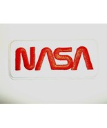 NASA Worm~Logo Patch~Embroidered~Insignia~Emblem~4&quot; x 1 3/4&quot;~FREE Shipping - £3.66 GBP